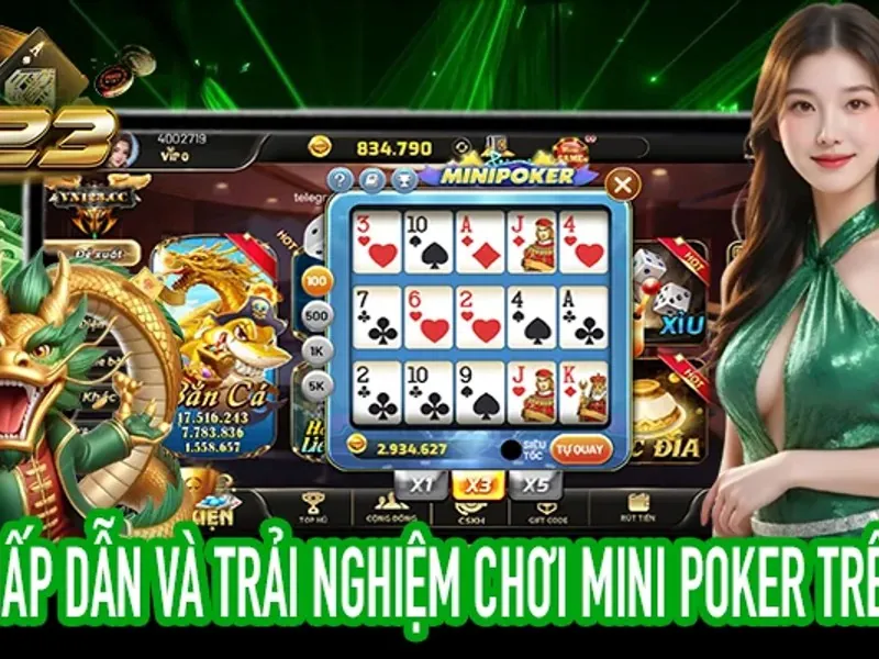Người chơi Poker đang suy nghĩ nước đi tại bàn chơi 8ket